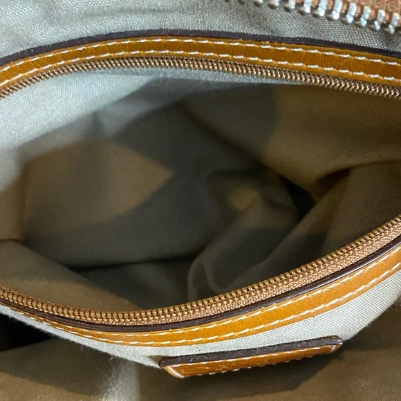 Cole Haan Brown Leather Calf Hair Handbag Purse Flaw shoulder bag - Picture 11 of 14